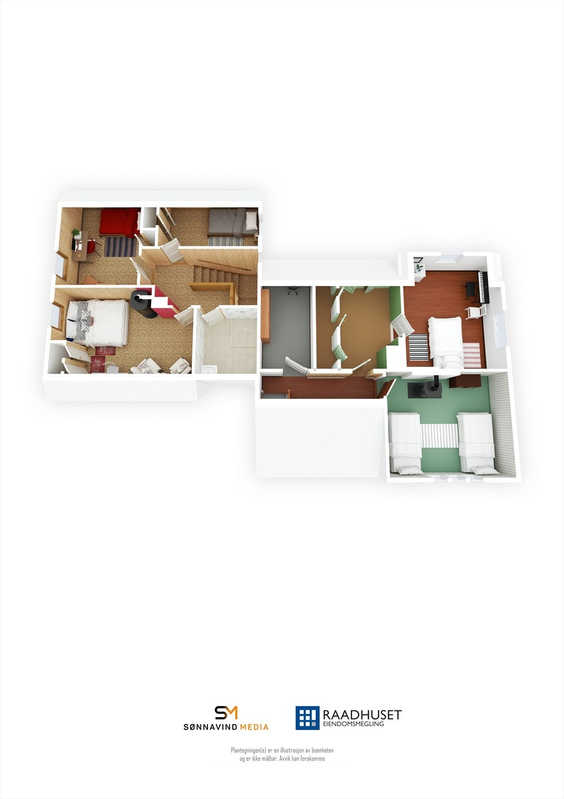 3D Plantegning | 2. Etasje Galleribilde