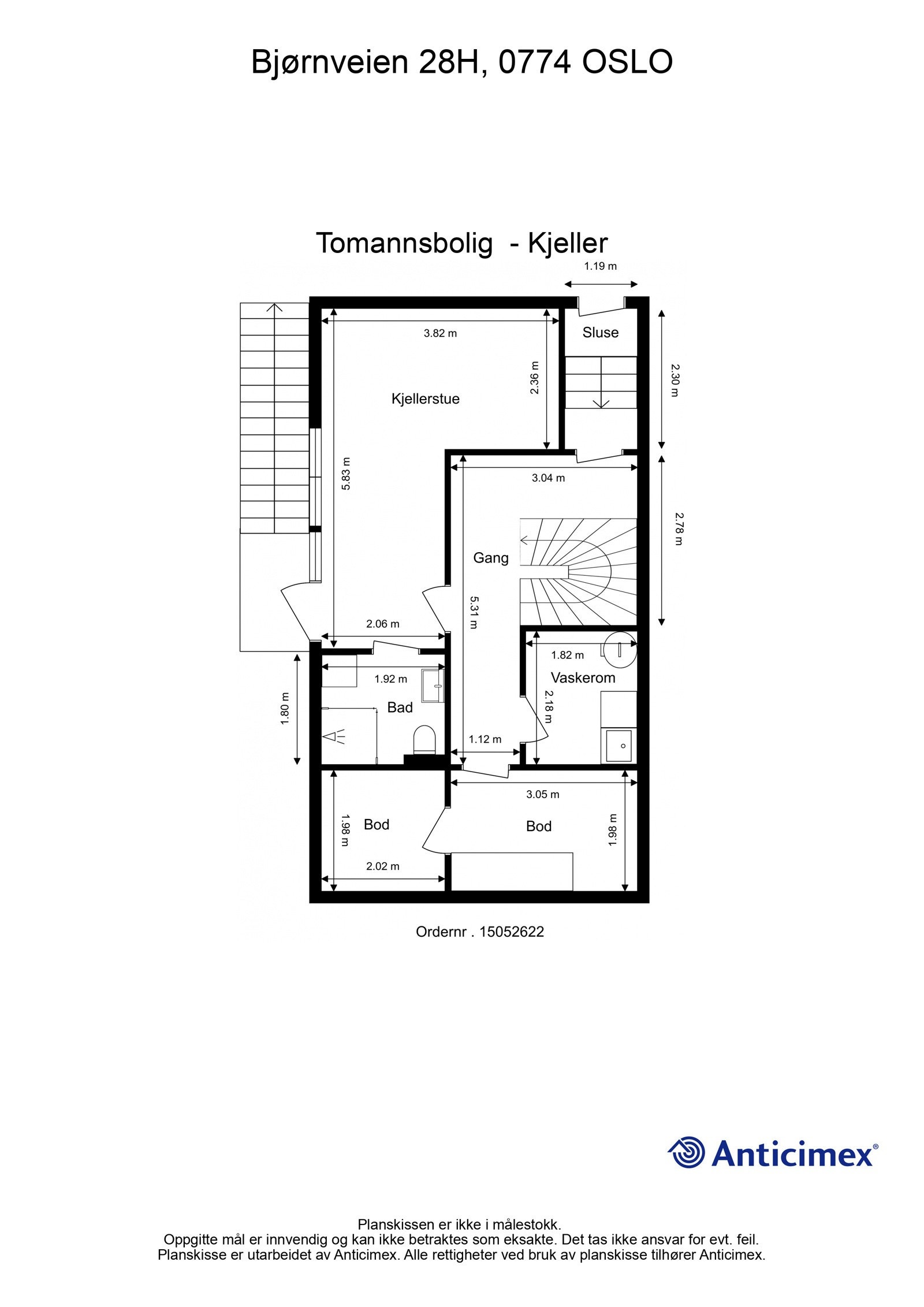 Plantegning kjelleretasje. Galleribilde