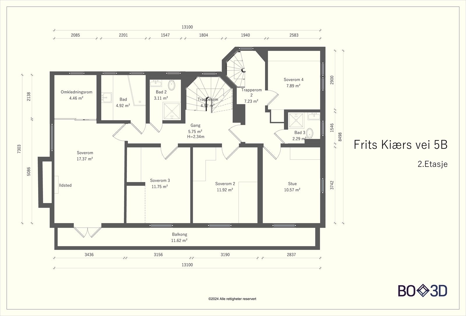Plantegning - 2. etasje Galleribilde