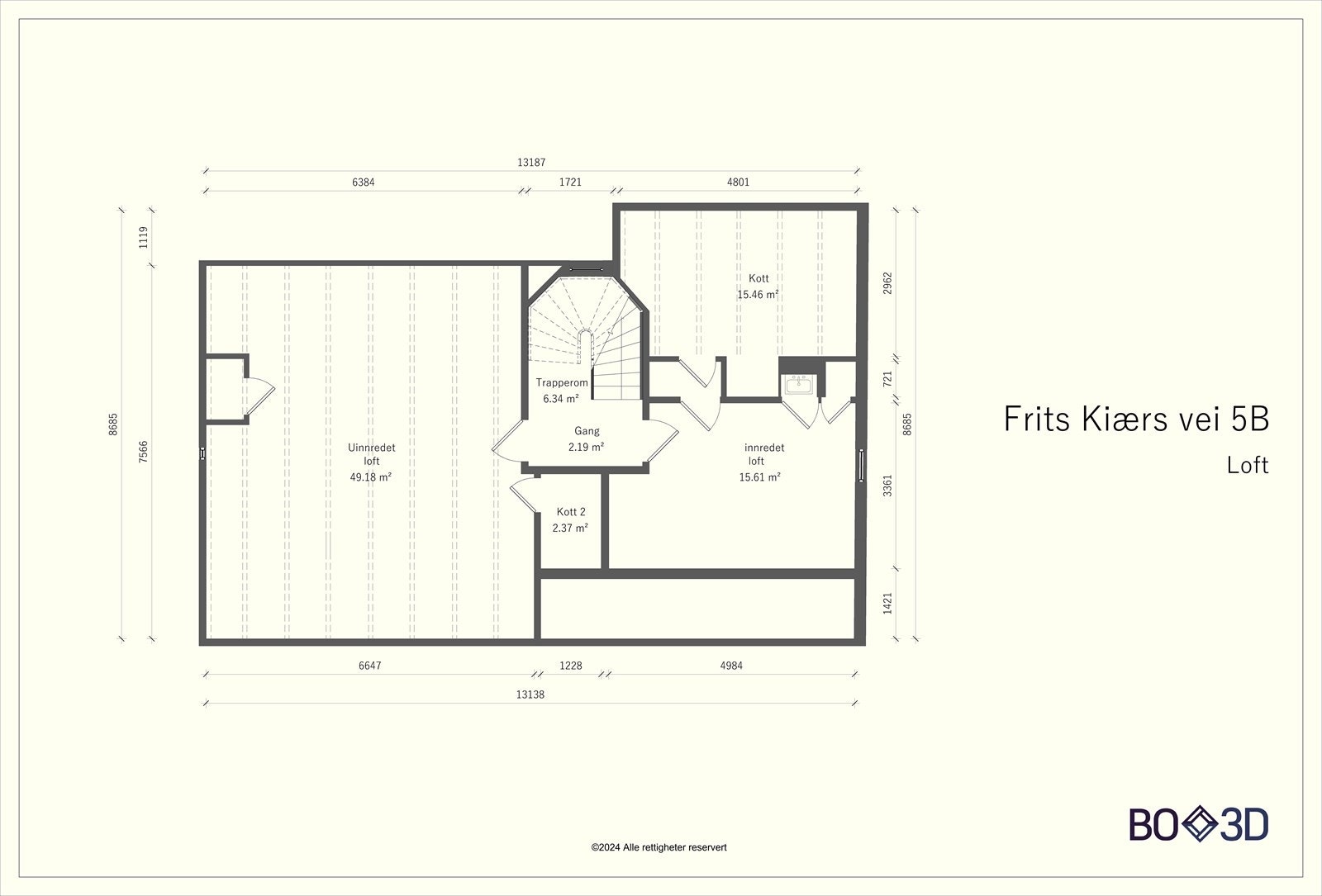 Plantegning - Loft Galleribilde