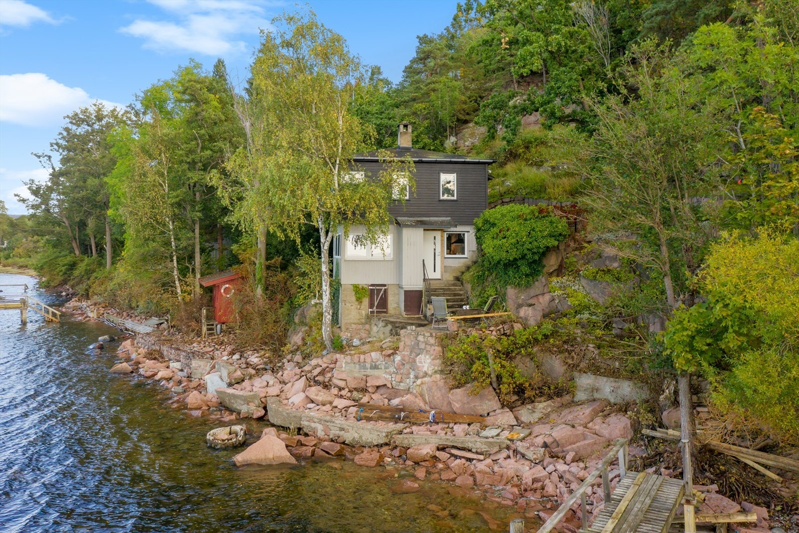 Hytta ligger svært usjenert til. Galleribilde