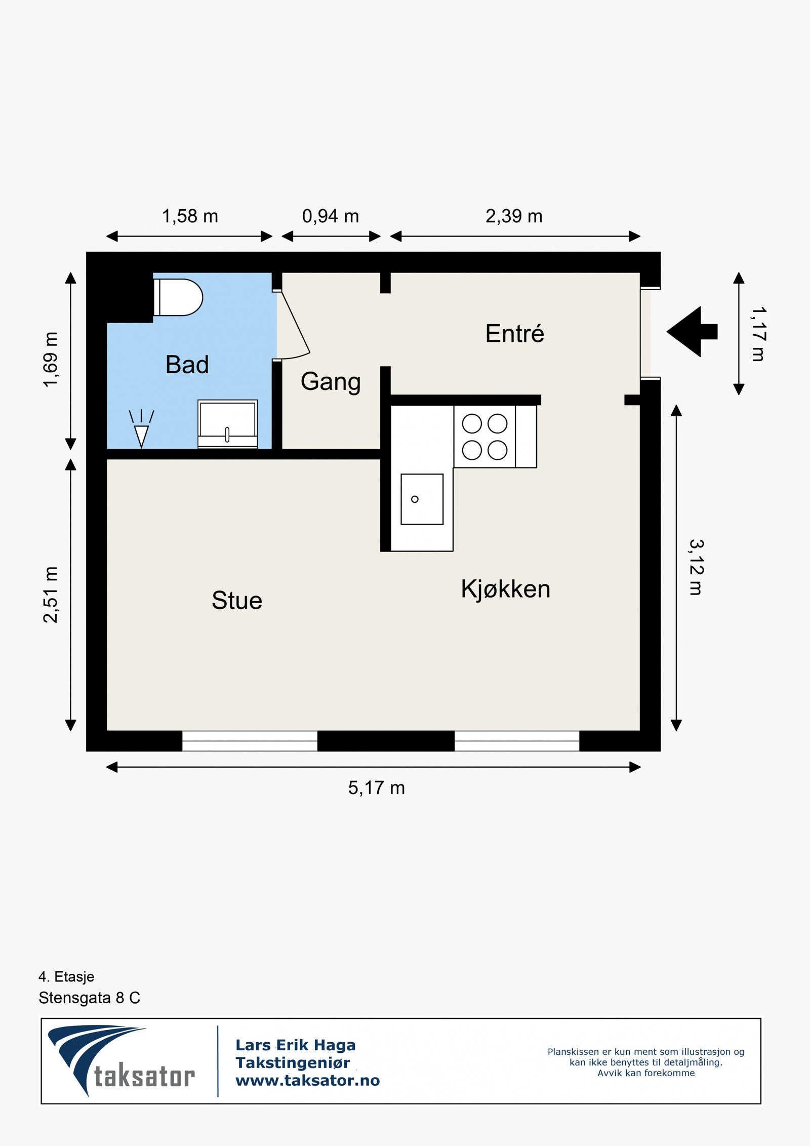 Plantegning - 4. etasje. Galleribilde
