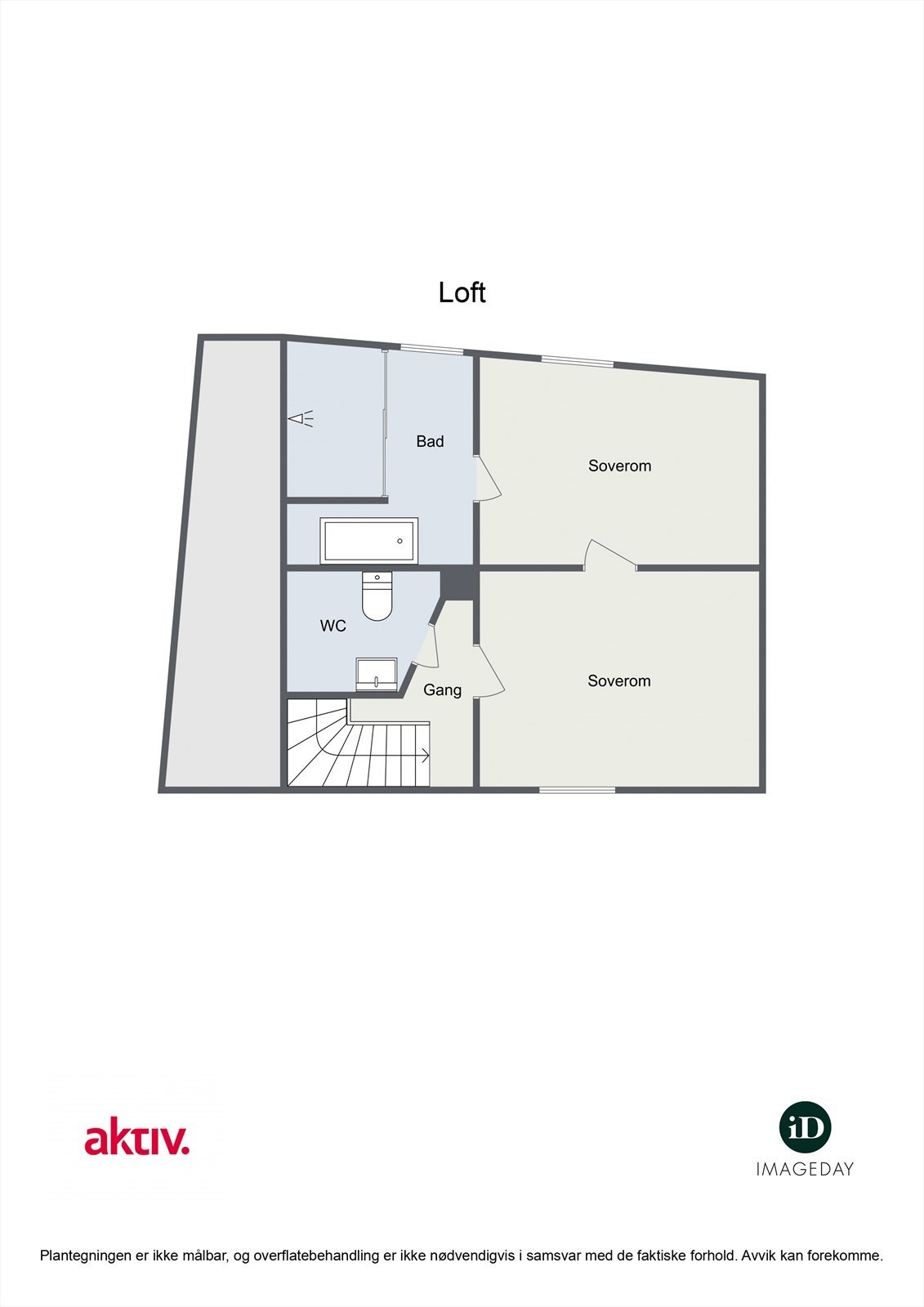 Plantegning loftsetasje Galleribilde