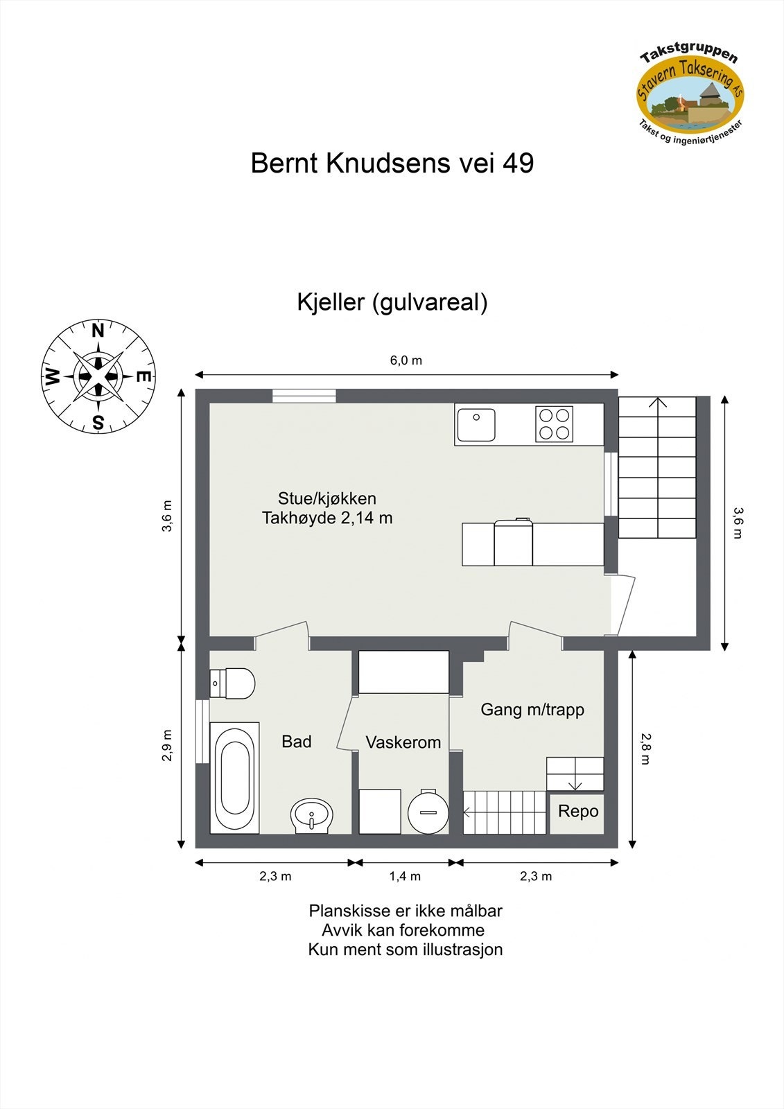 Floorplan letterhead - Bernt Knudsens vei Galleribilde