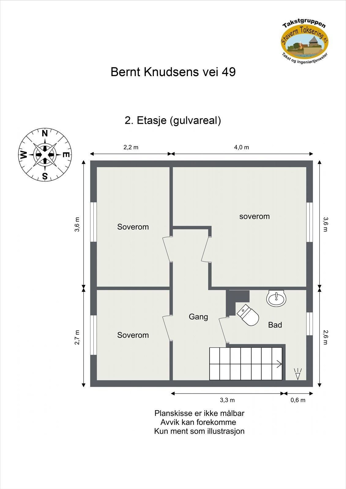 Floorplan letterhead - Bernt Knudsens vei Galleribilde