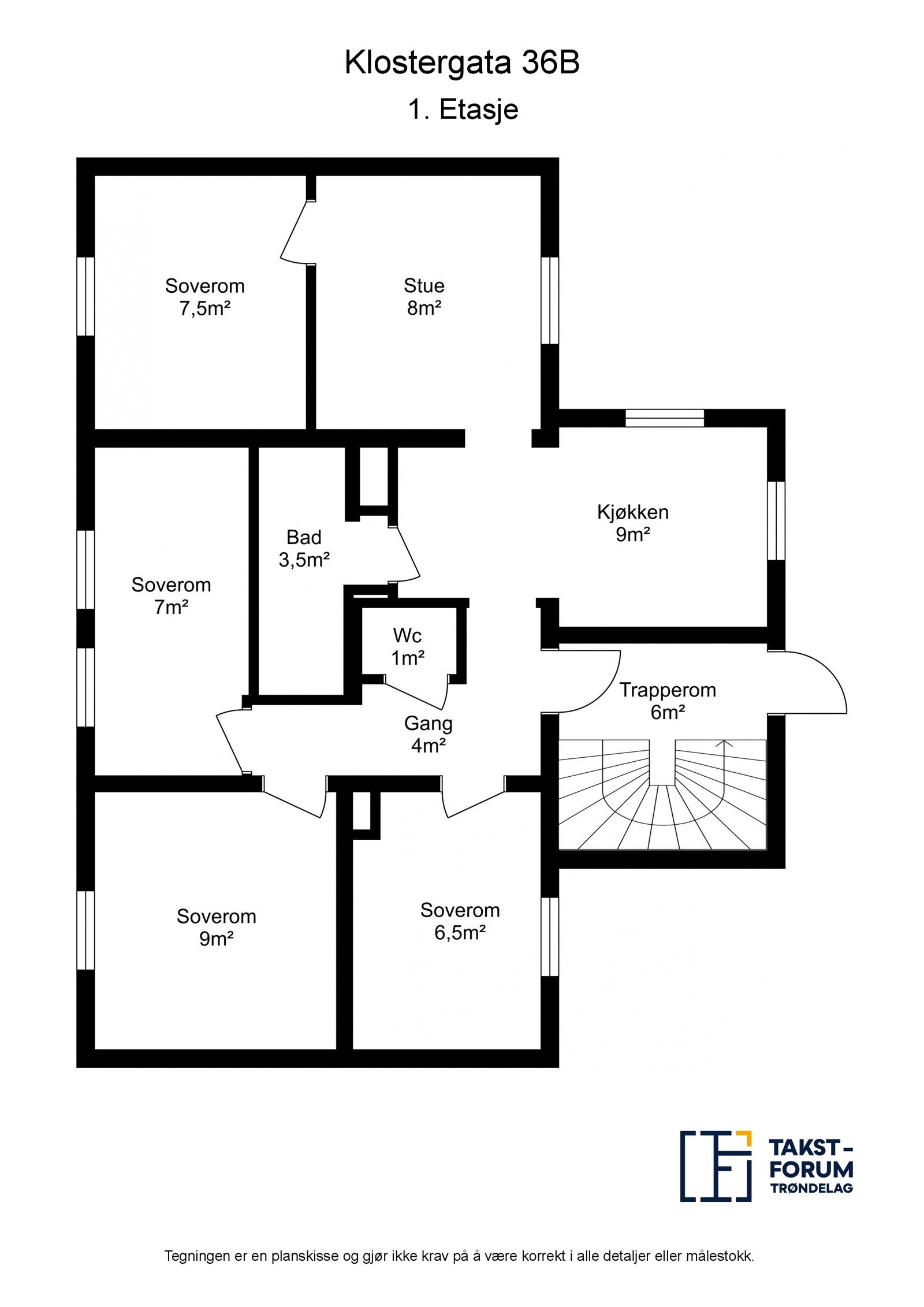 Planskisse - 1. etasje Galleribilde