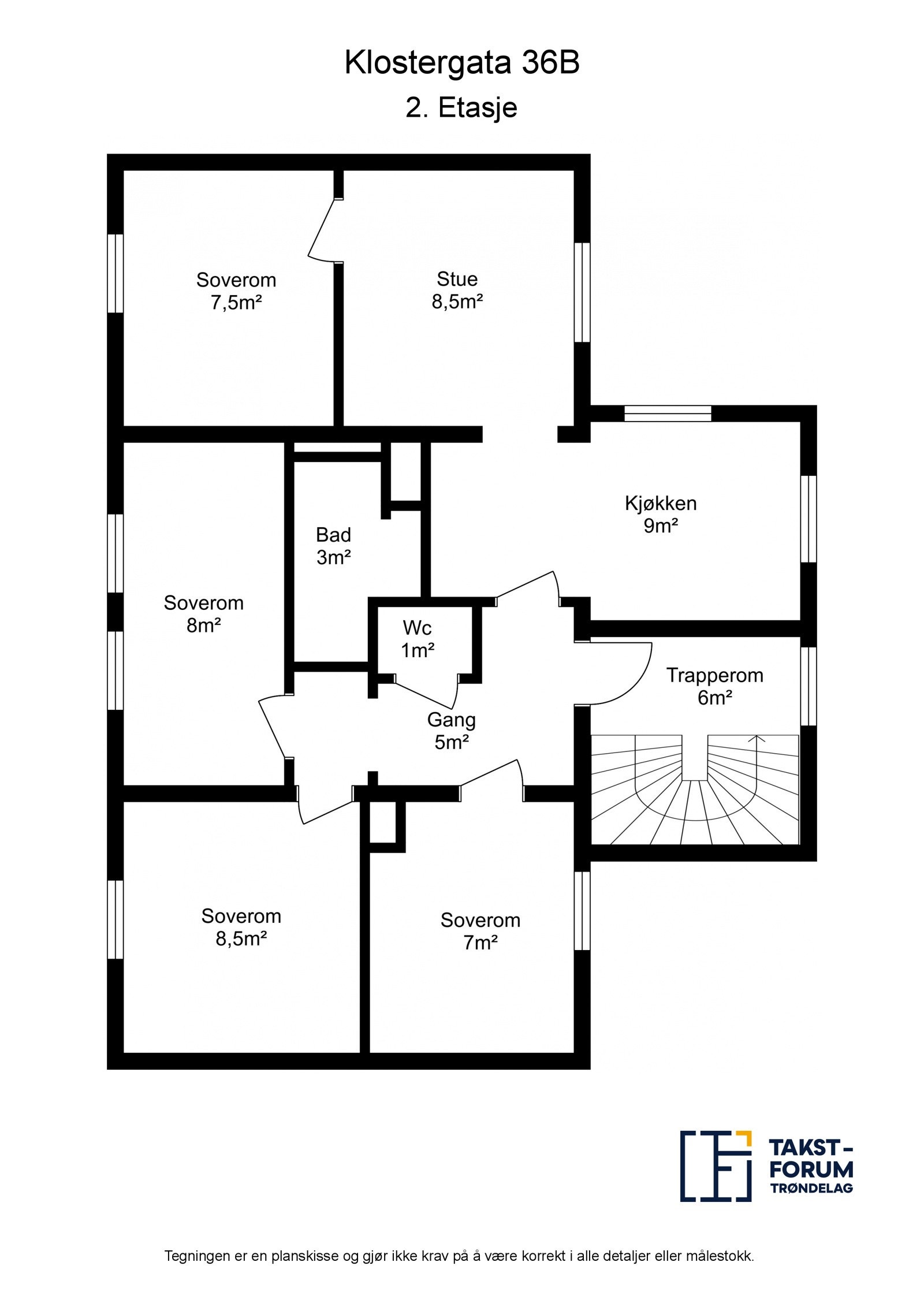 Planskisse - 2. etasje Galleribilde