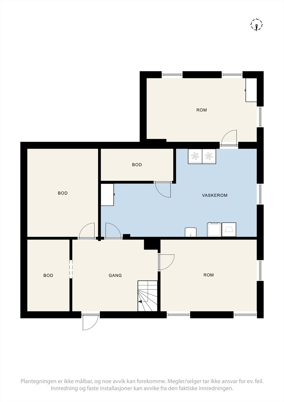 Plantegning underetasje. Galleribilde