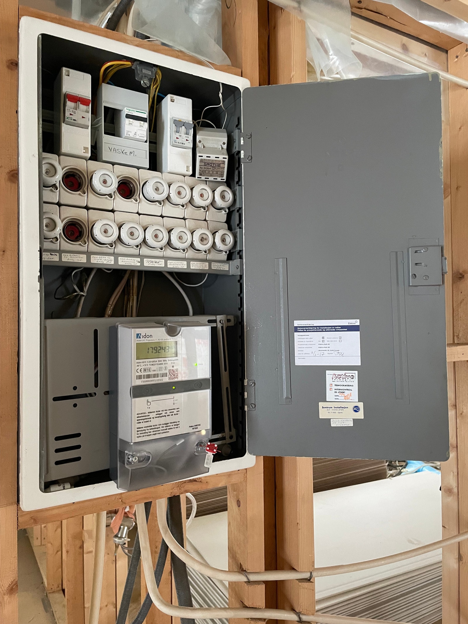 Sikringsskapet i første etasje. Galleribilde