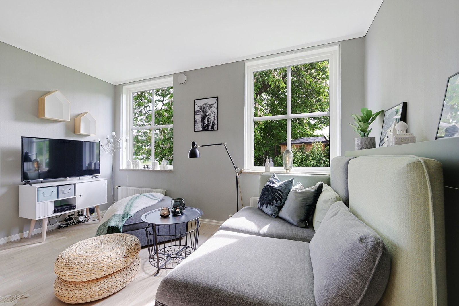 God plass for sofa i stuen. Galleribilde