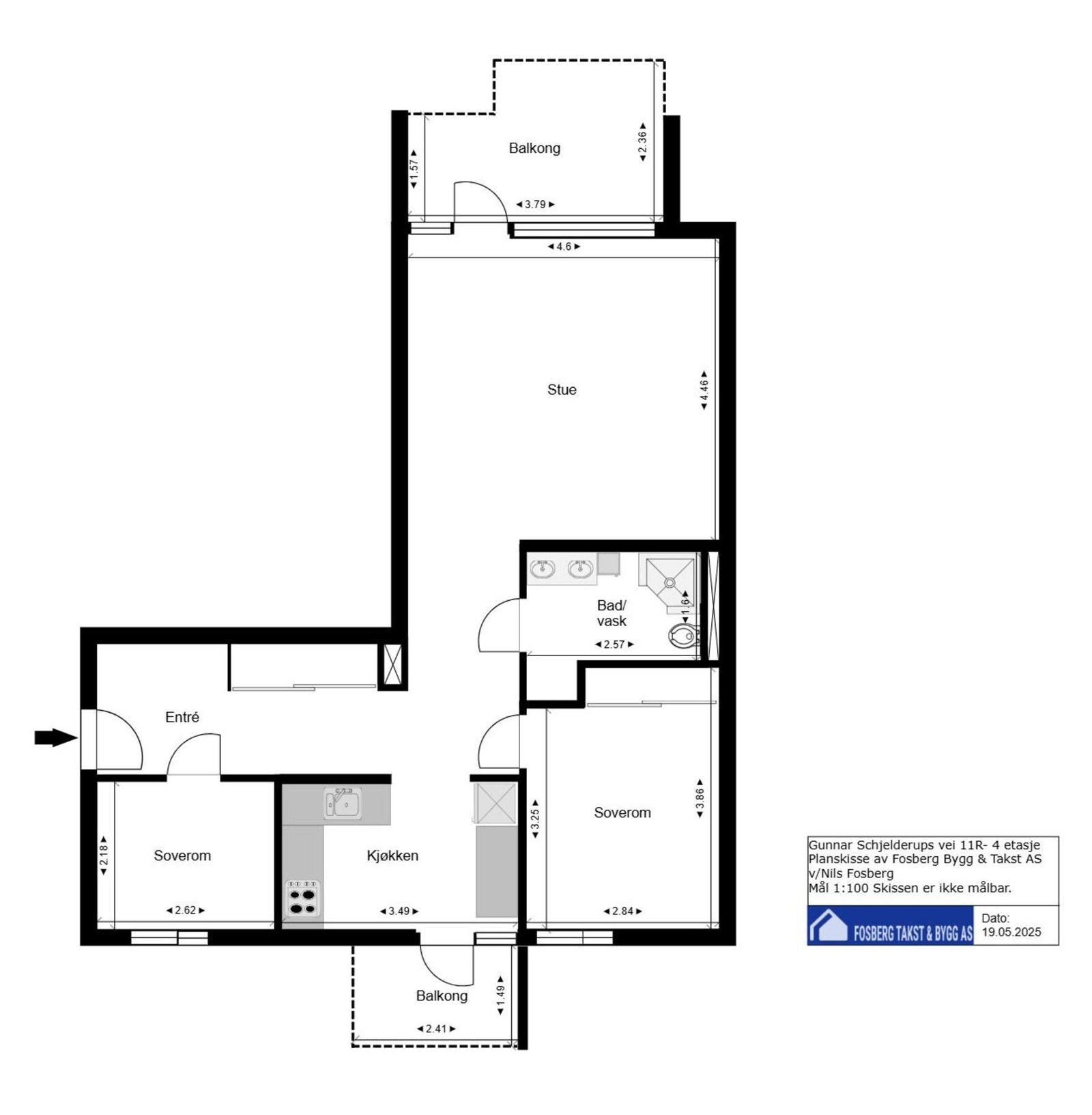 Plantegning. I tillegg medfølger bod i kjeller. Galleribilde