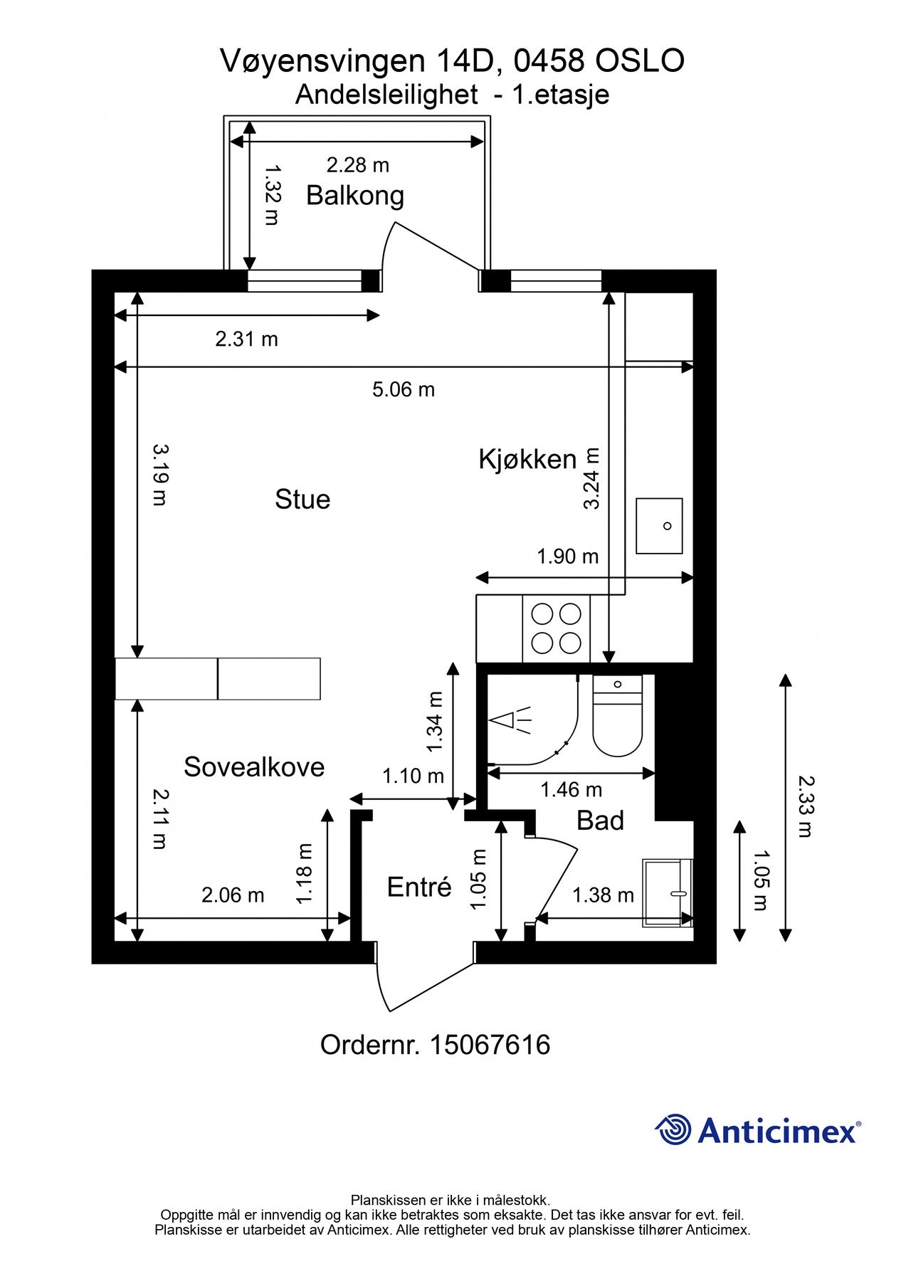 Leiligheten disponerer en kjellerbod på 3kvm og en loftsbod på 3kvm. Galleribilde