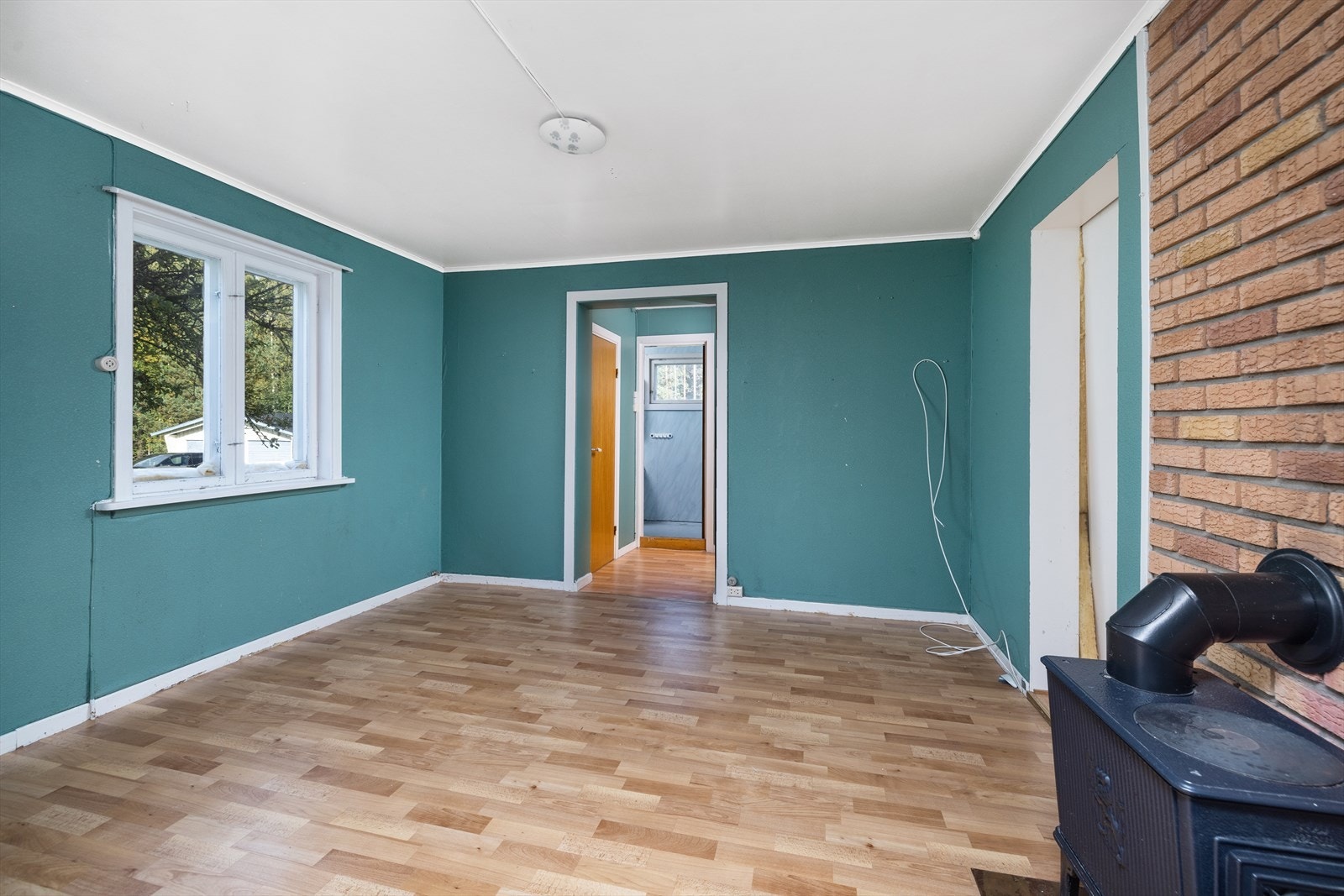 Stue med peis Galleribilde