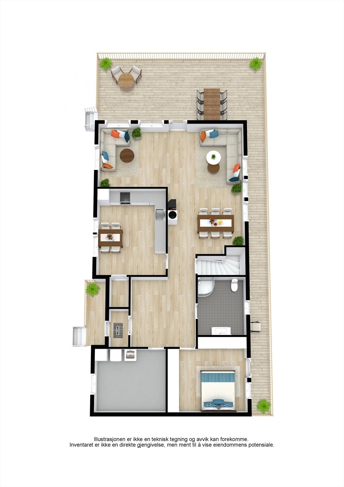 Plantegning 1 etasje. Galleribilde