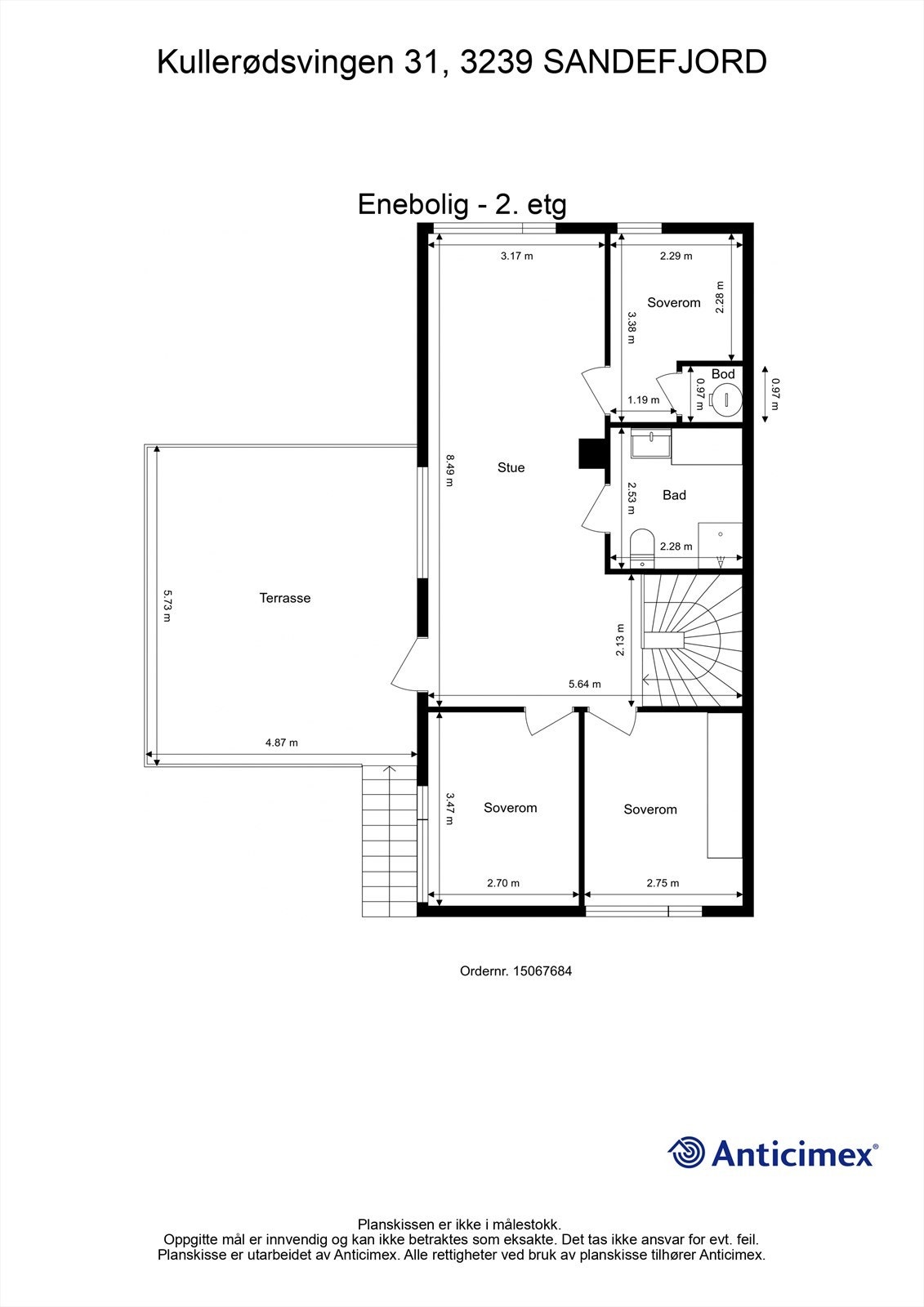 Plantegning 2. etg Galleribilde
