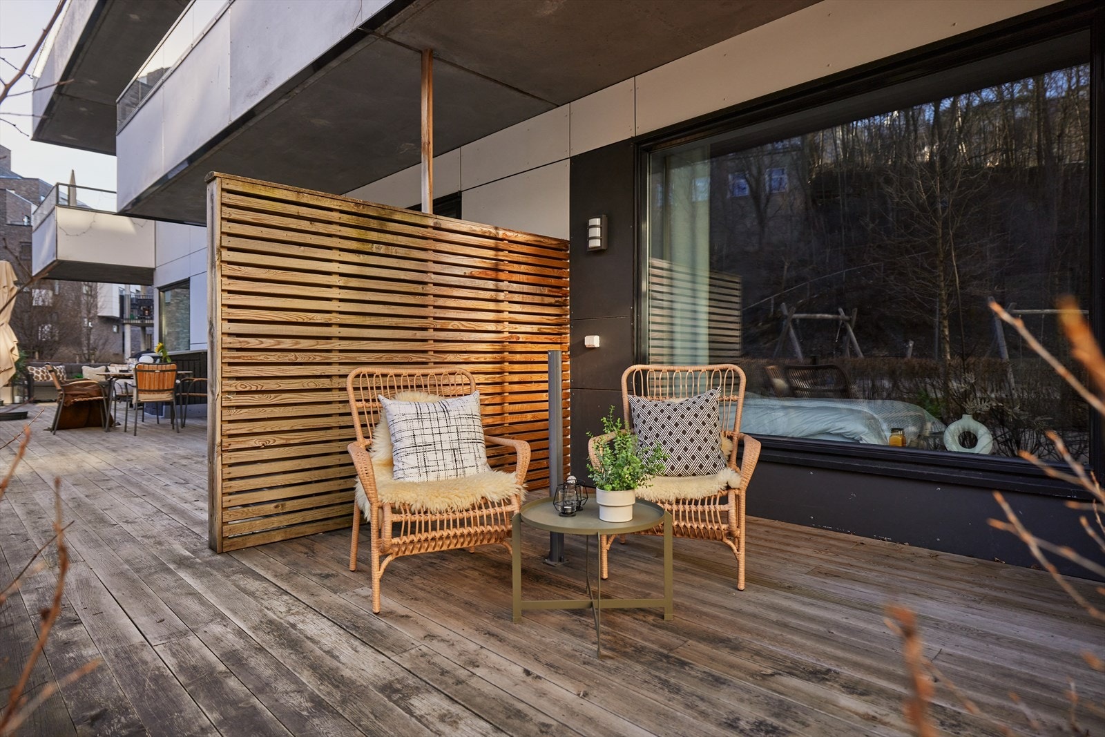 Direkte tilgang til avskjermet terrasse Galleribilde