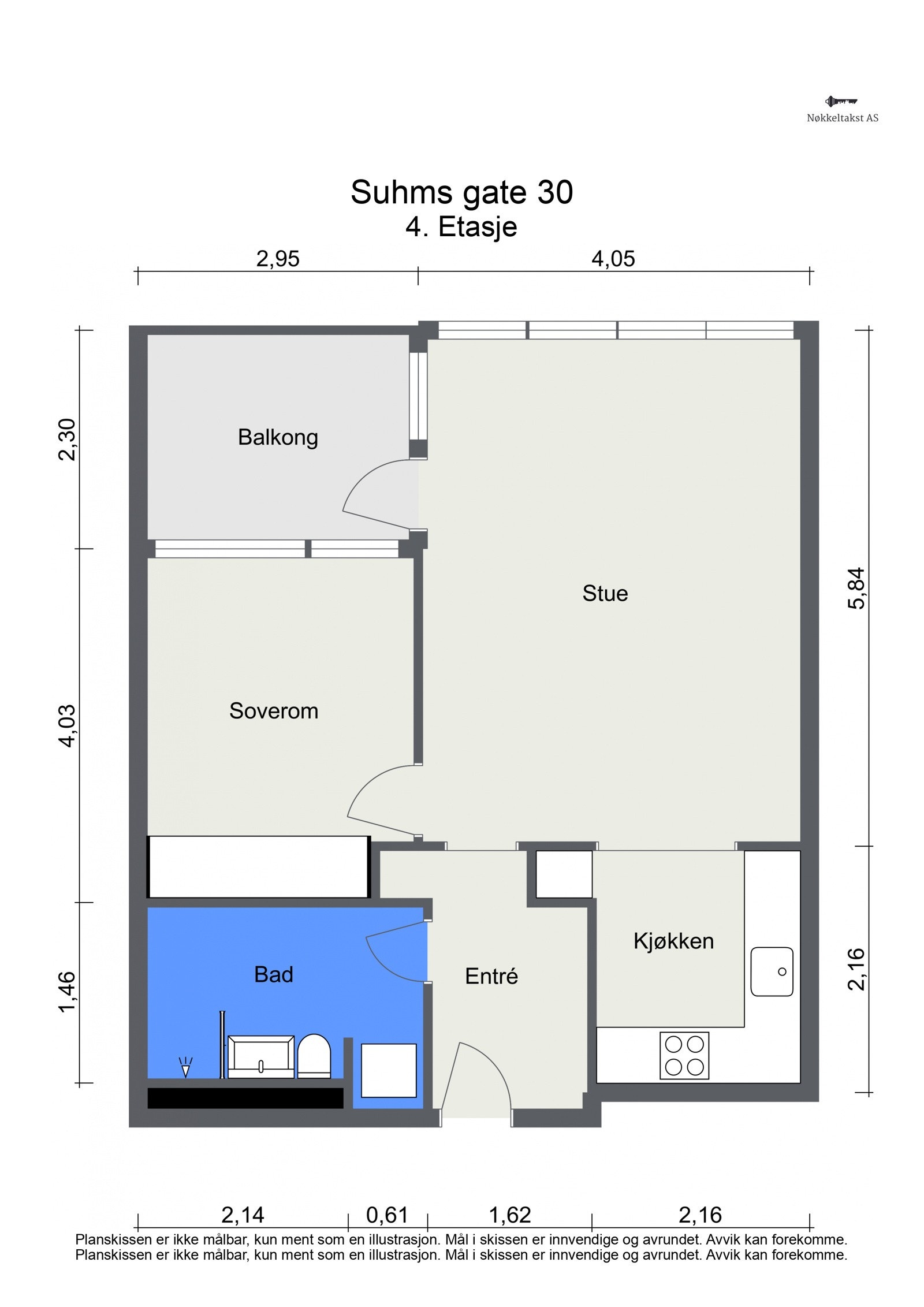 Plantegning 4. etasje Galleribilde