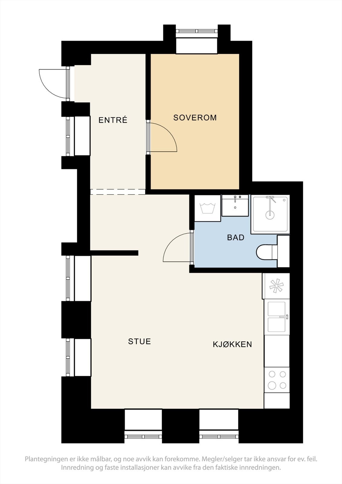 Plantegningen av leiligheten. Galleribilde