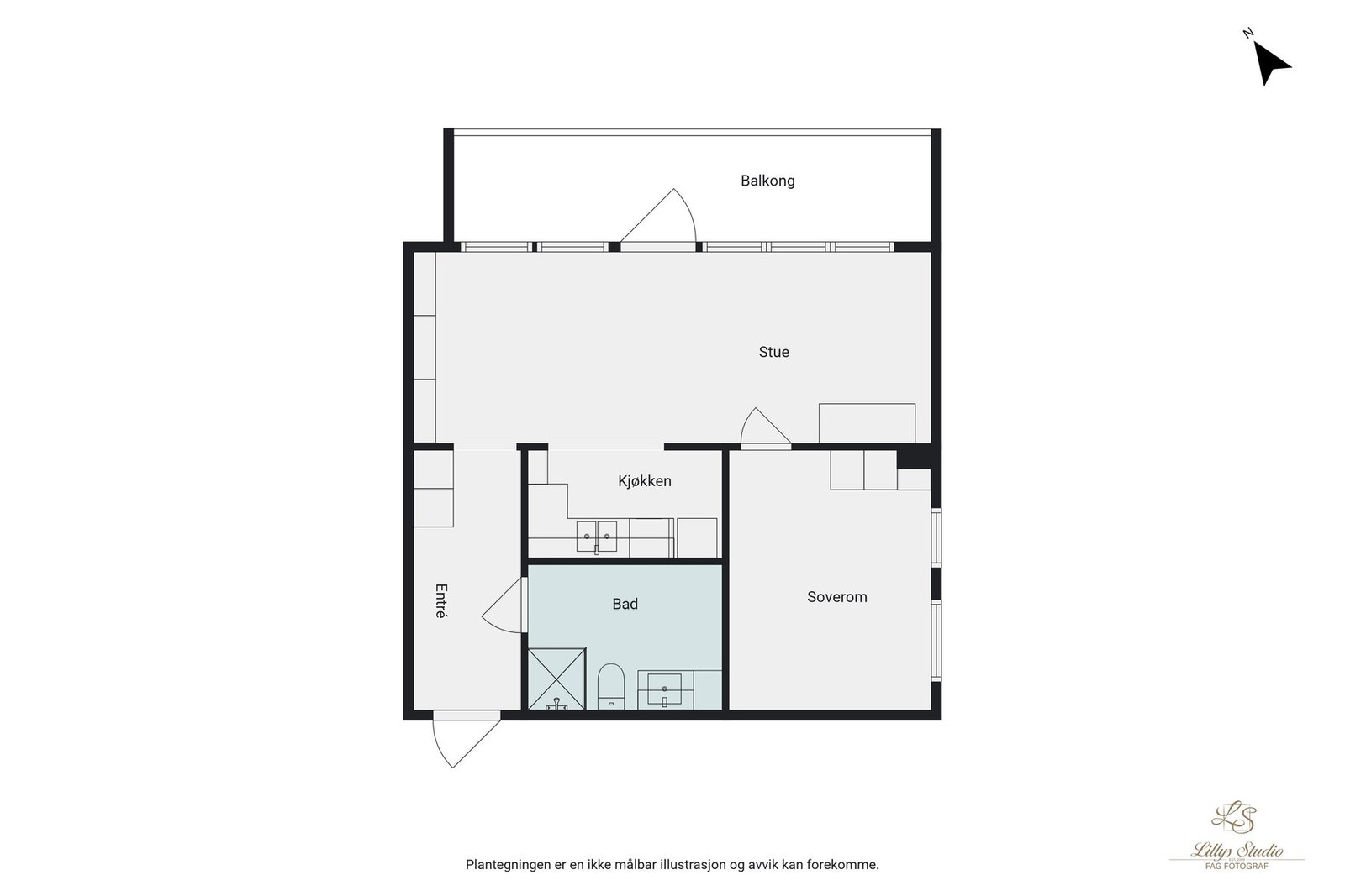 Slik ser plantegningen ut. Galleribilde