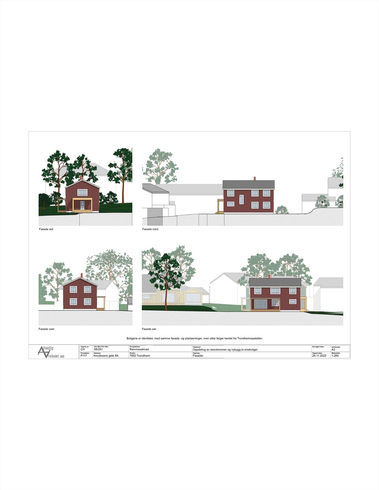 Planskisser fra den godkjente rammetillatelsen. Galleribilde