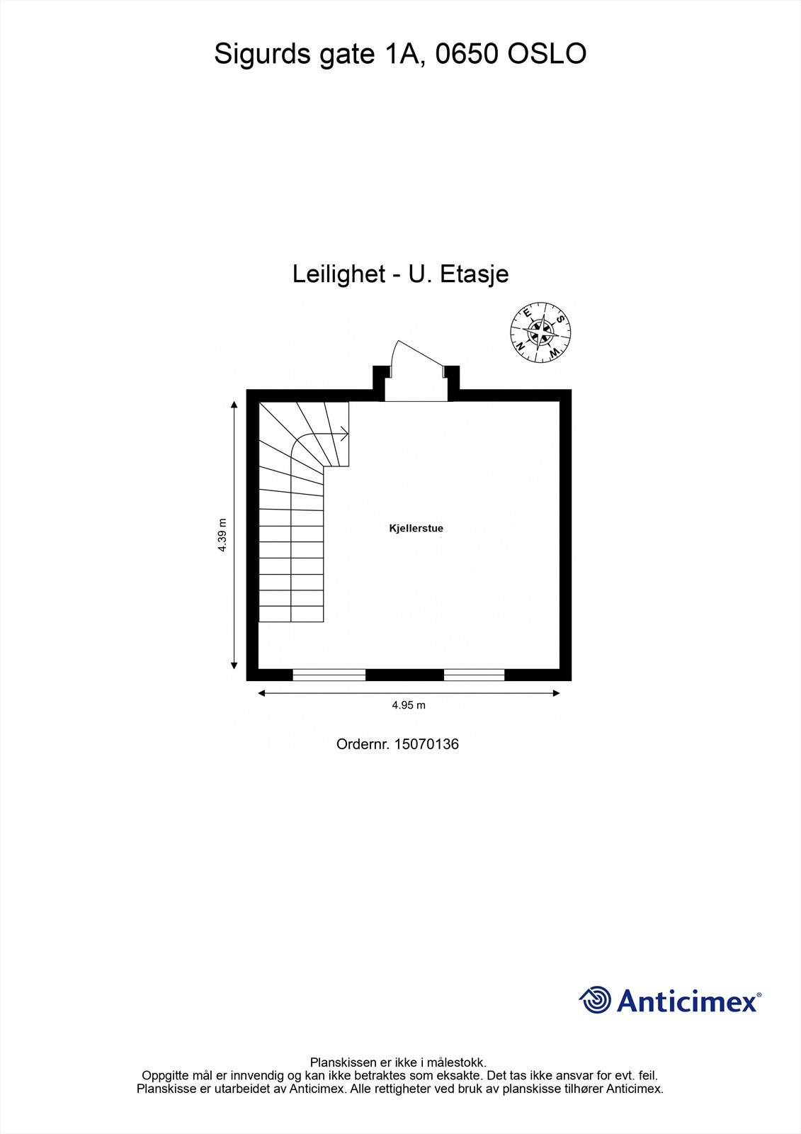 Plantegning - kjeller. Galleribilde