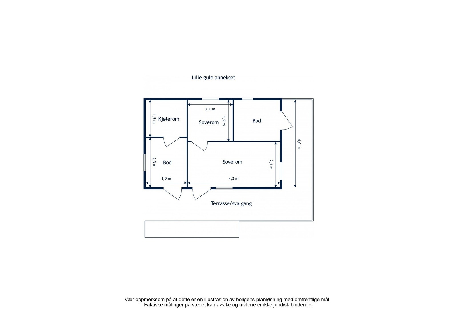 Plantegning gult anneks. Galleribilde