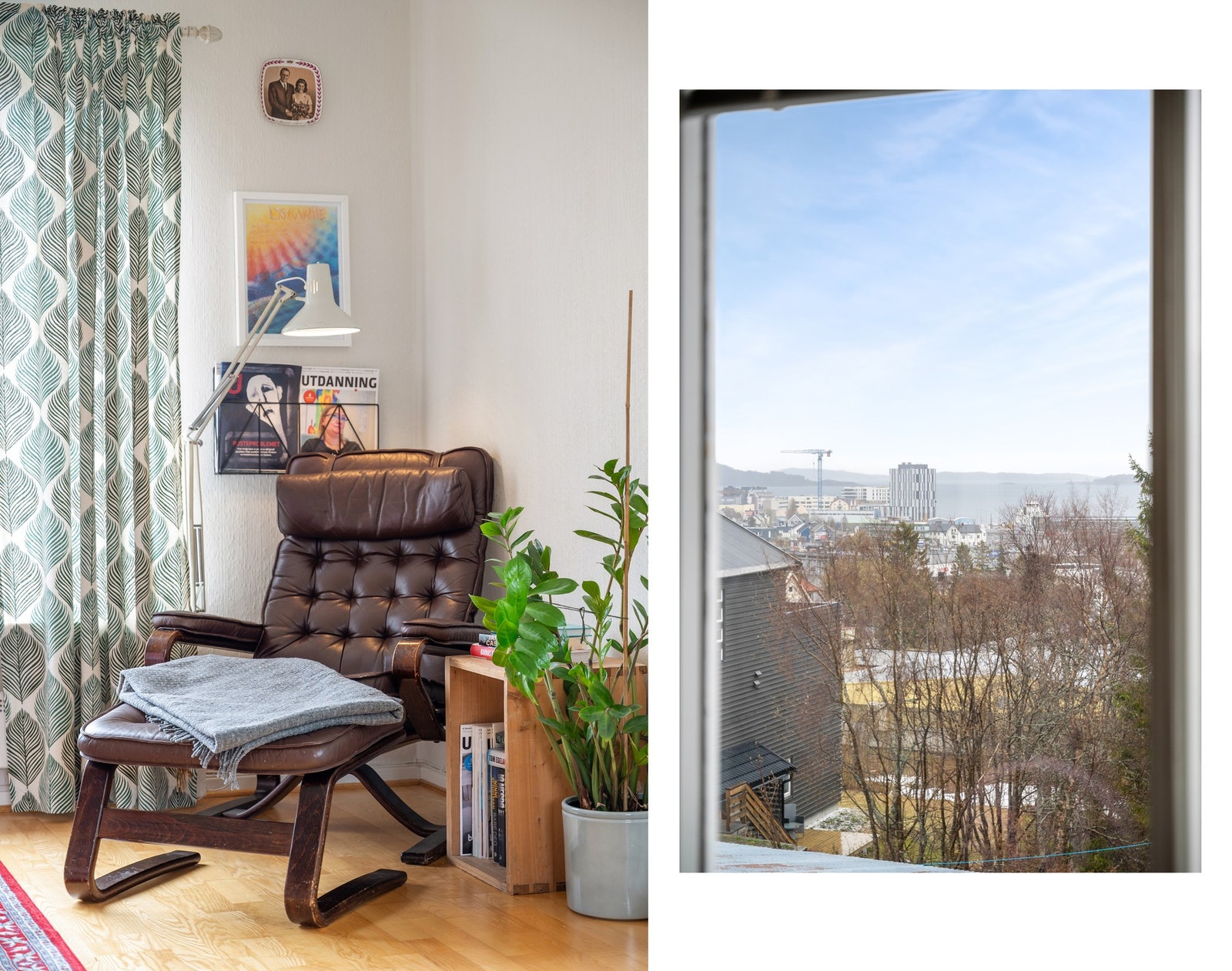 Fra 2. etasje har du god utsikt mot byområdet Galleribilde