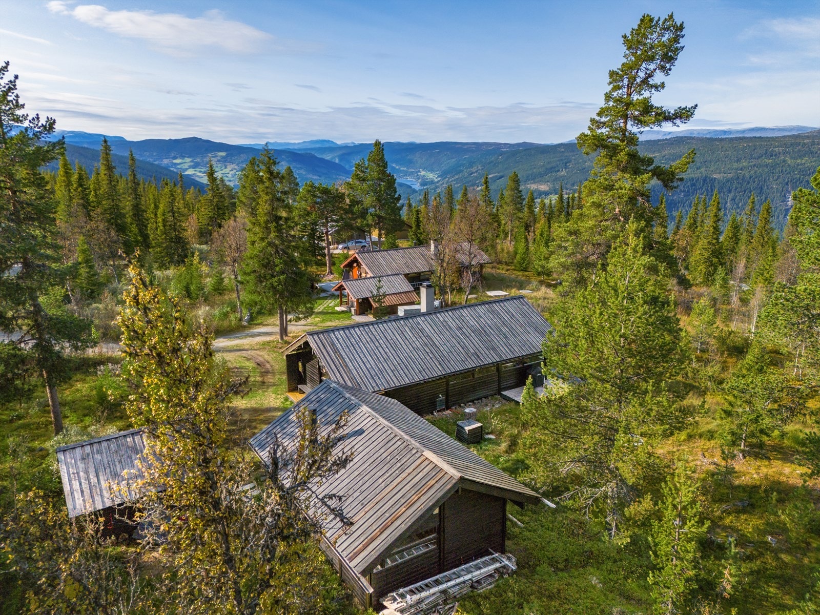 Flott og usjenert beliggenhet på ca 989 moh med panoramautsikt fra Hallingskarvet til Reineskarvet og Ål. Galleribilde