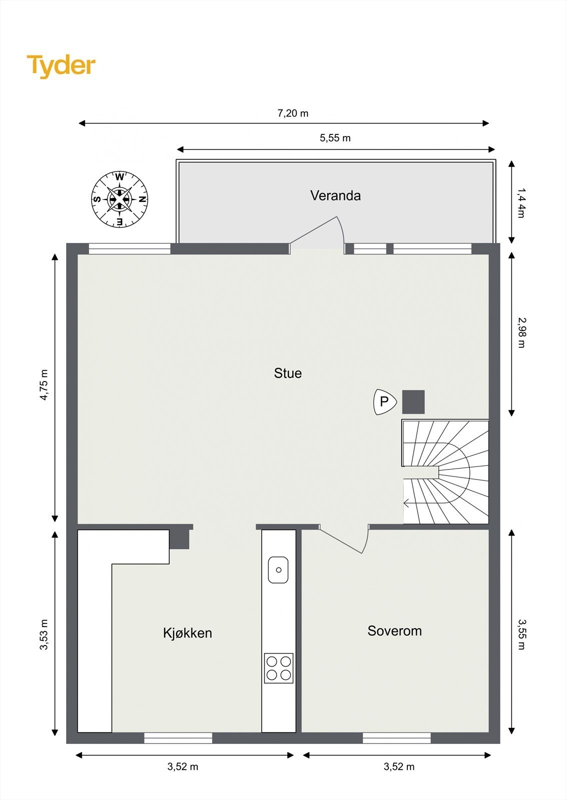 Plantegning 2. etasje Galleribilde