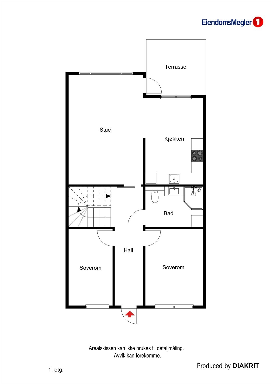 Plantegning hovedetasje Galleribilde