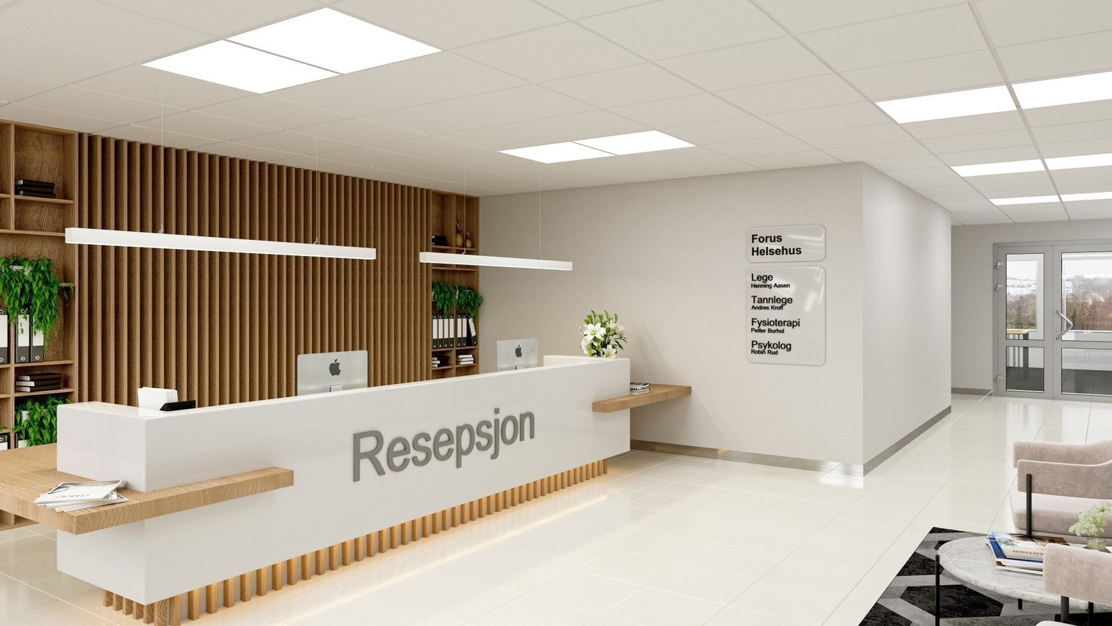 Her finnes det fra før flere aktører innenfor helsevirksomhet. Dette er et illustrasjonsbilde som skal inspirere og vise muligheter. Galleribilde