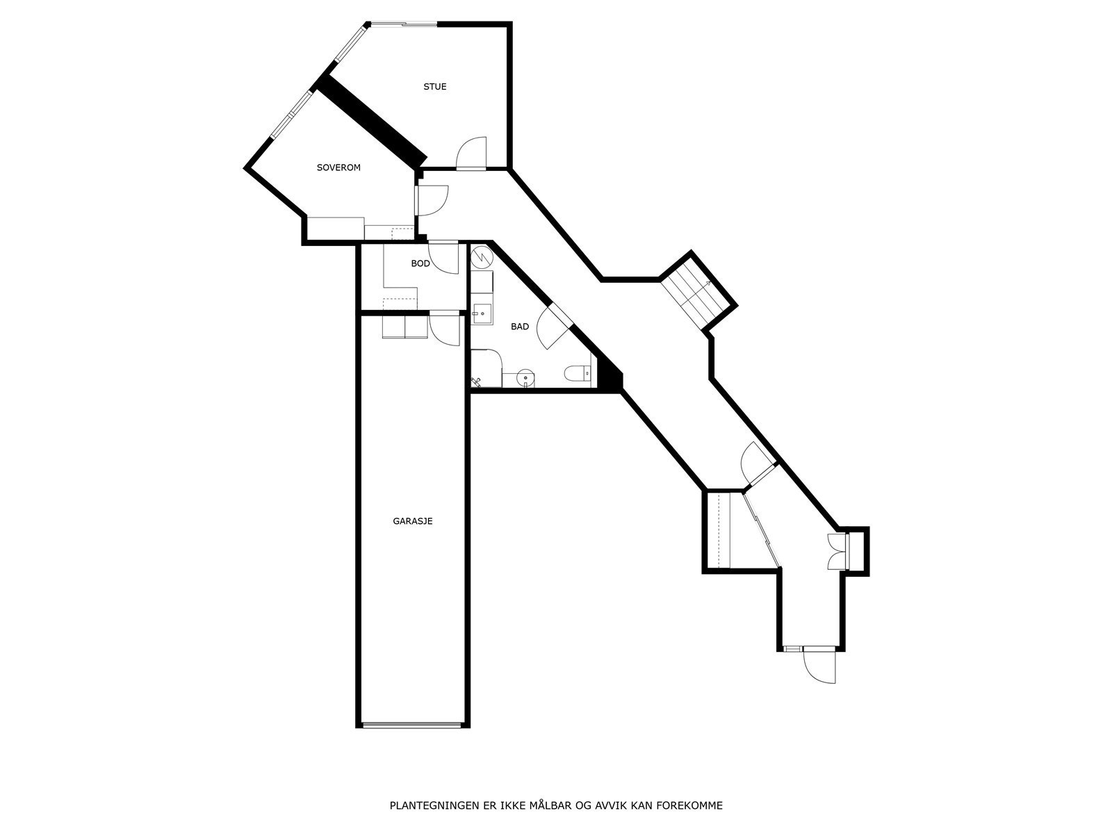 Videre ned til leilighetens 1. etasje. Galleribilde