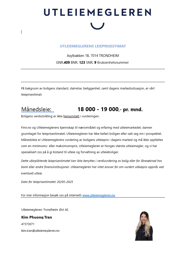 Leieprisvurdering. Galleribilde