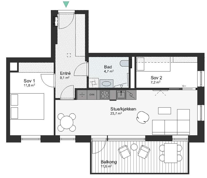 Plantegning Galleribilde