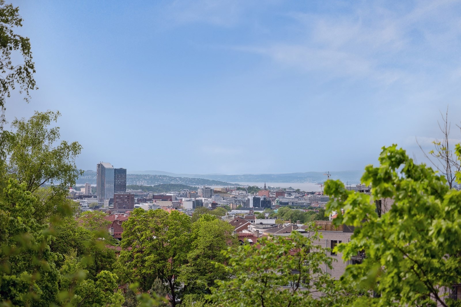 Utsikt fra nærområdet. Her bor du på toppen av en høyde, skjermet fra støy og med en fantastisk utsikt Galleribilde