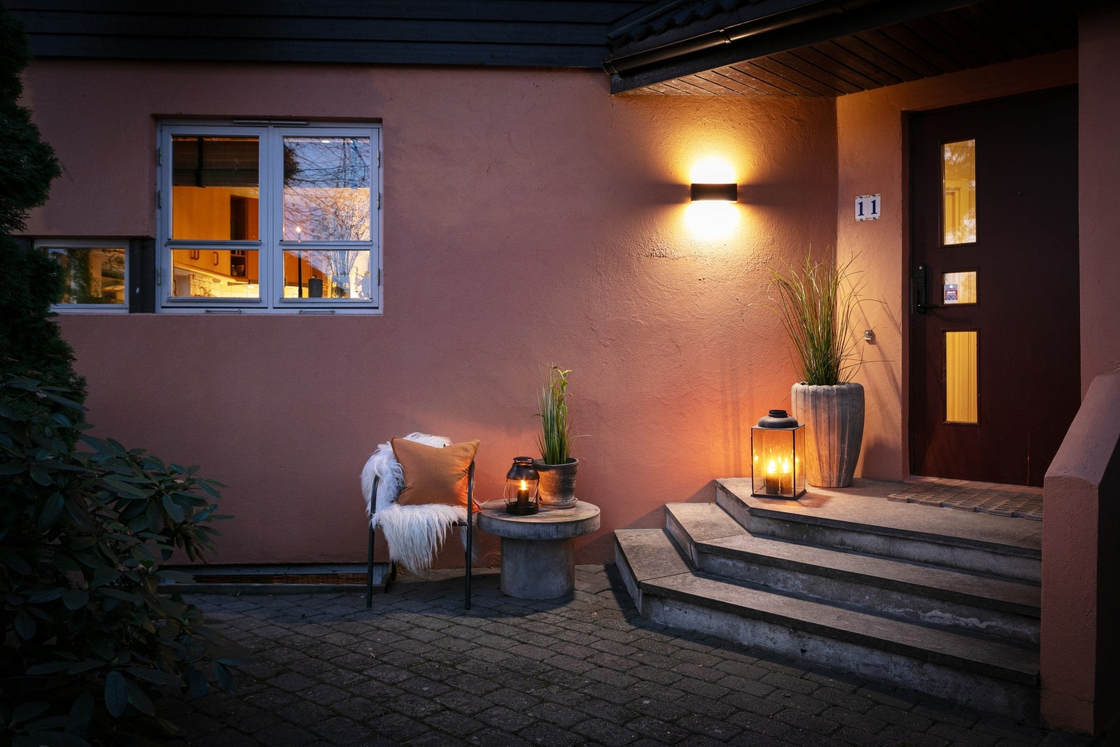 Det er varmekabler i trappa, noe som er ekstra kjekt når snøen melder sin ankomst. Galleribilde