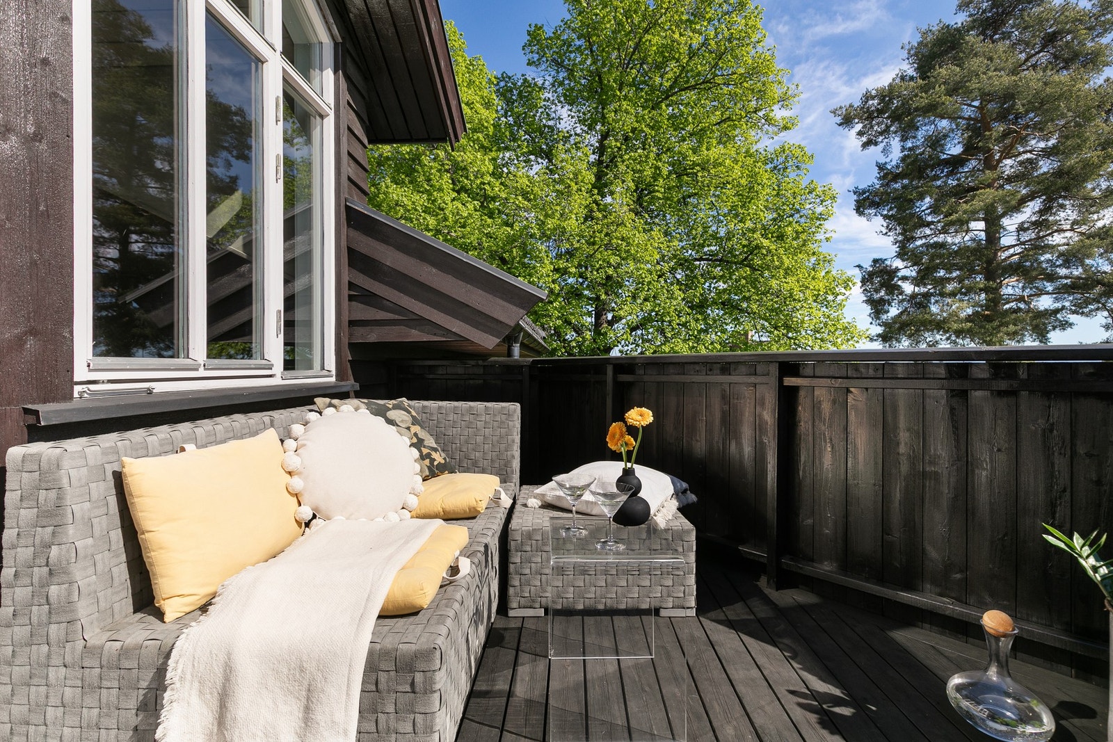 Det er god plass til en lounge i solveggen. Galleribilde