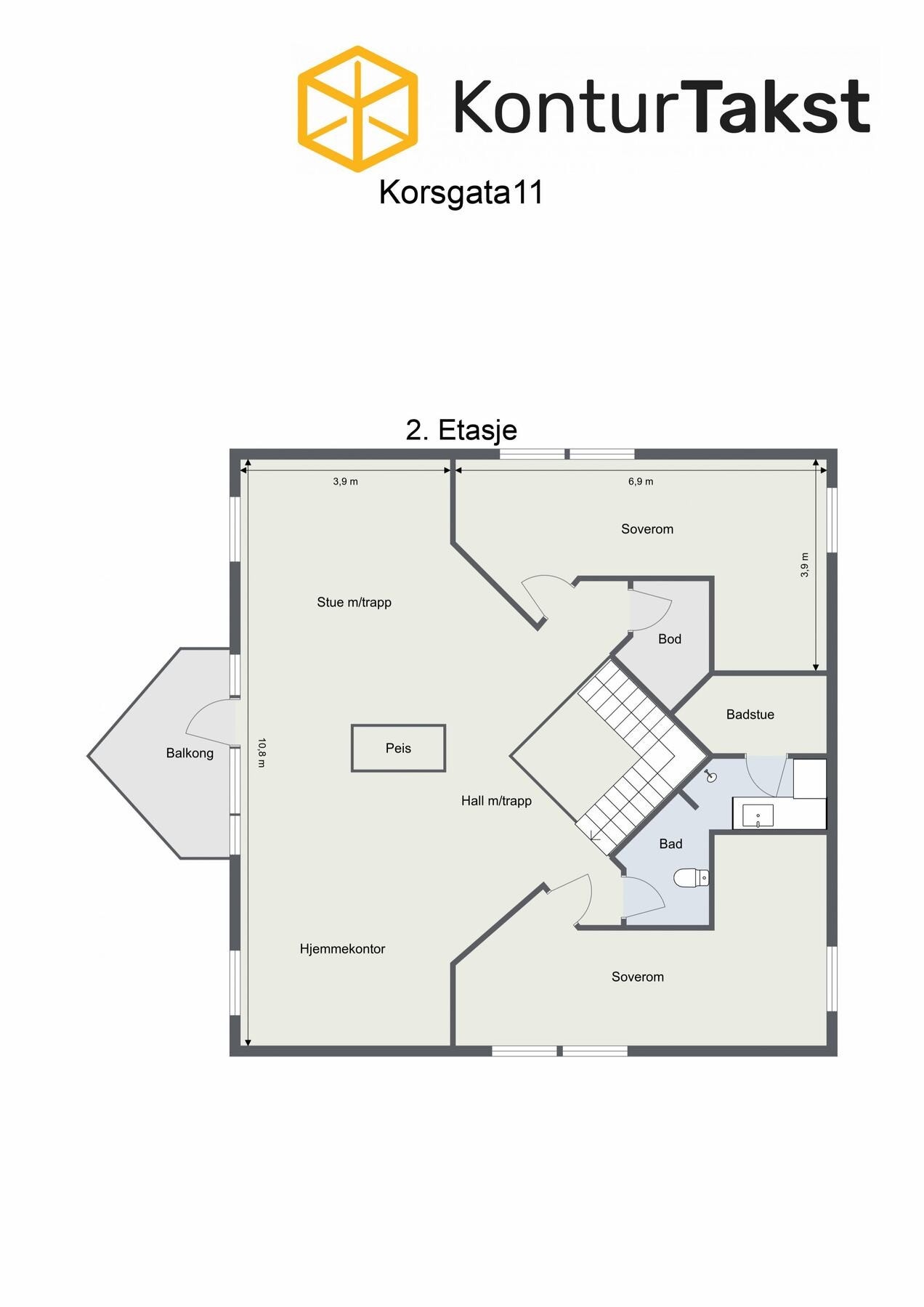 Plantegning 2. etasje. Galleribilde