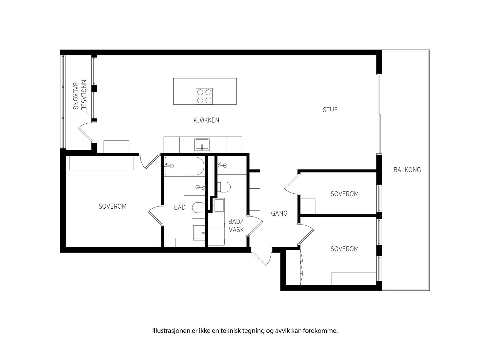 Plantegning 3.etasje Galleribilde