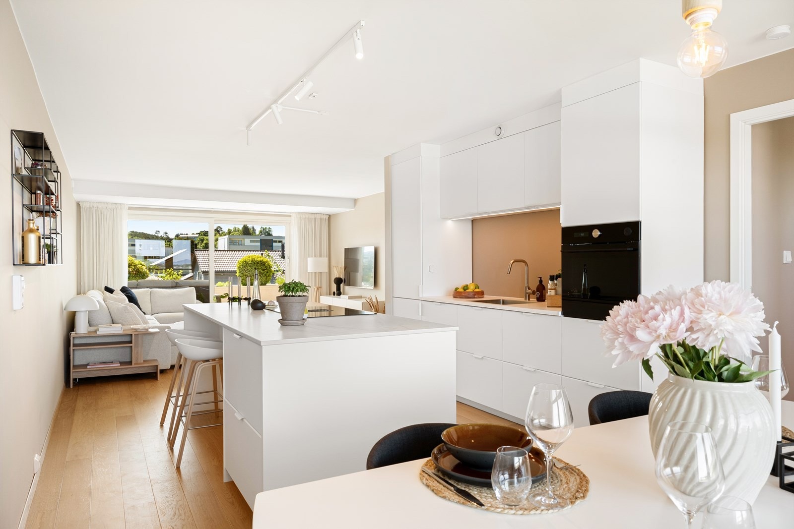 Leiligheten ble renovert innvendig i 2023. Galleribilde