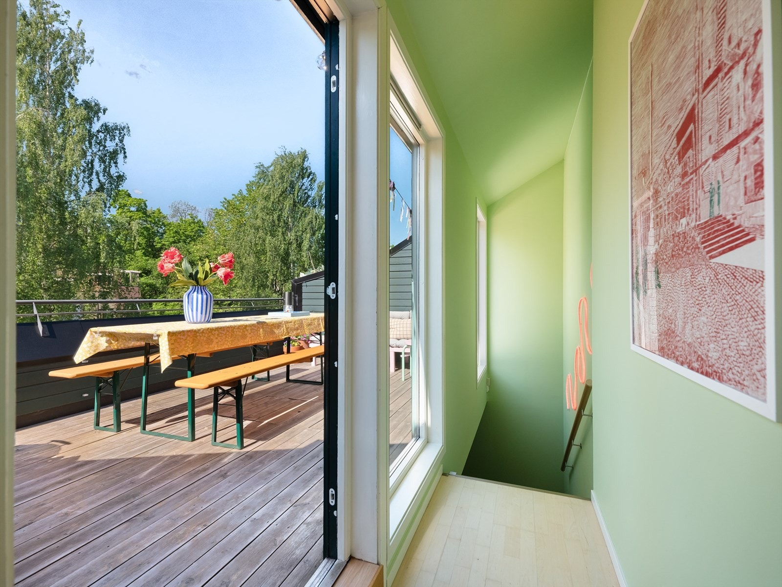 Adkomst til takterrassen fra 5. etasjen. Galleribilde