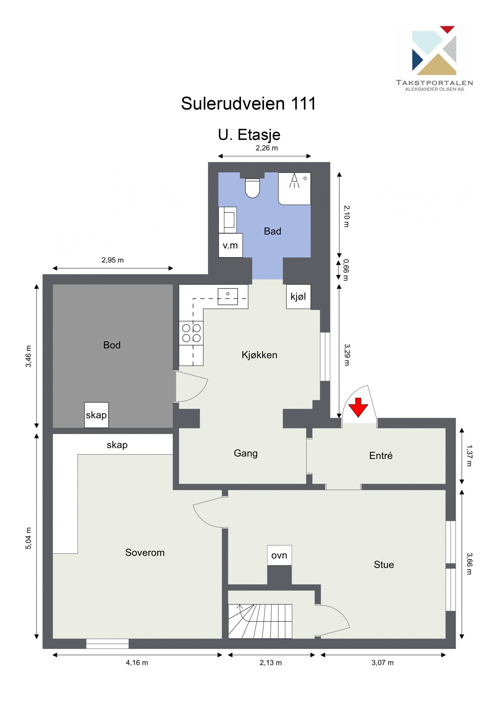 Plantegning underetasje Galleribilde