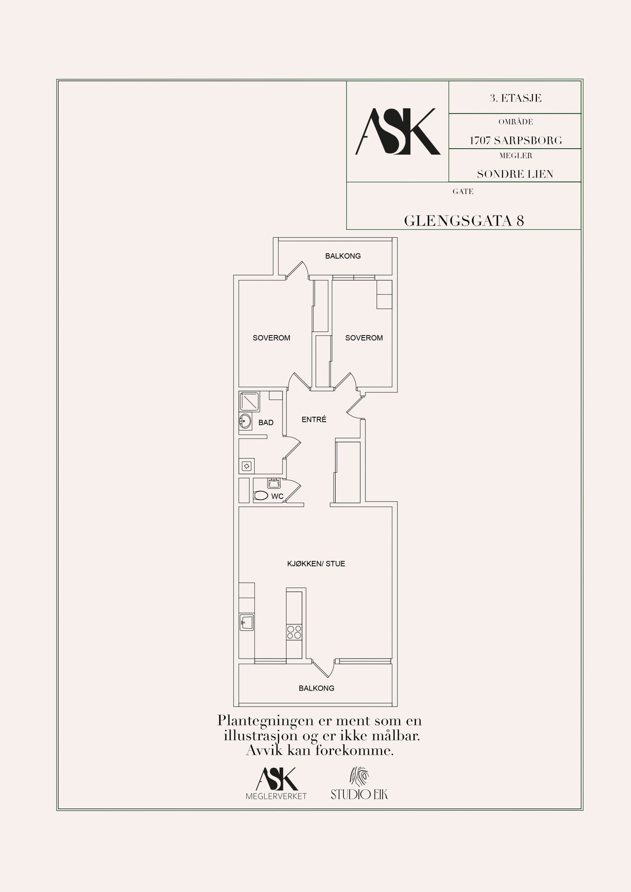 Plantegning 3. etasje. Galleribilde