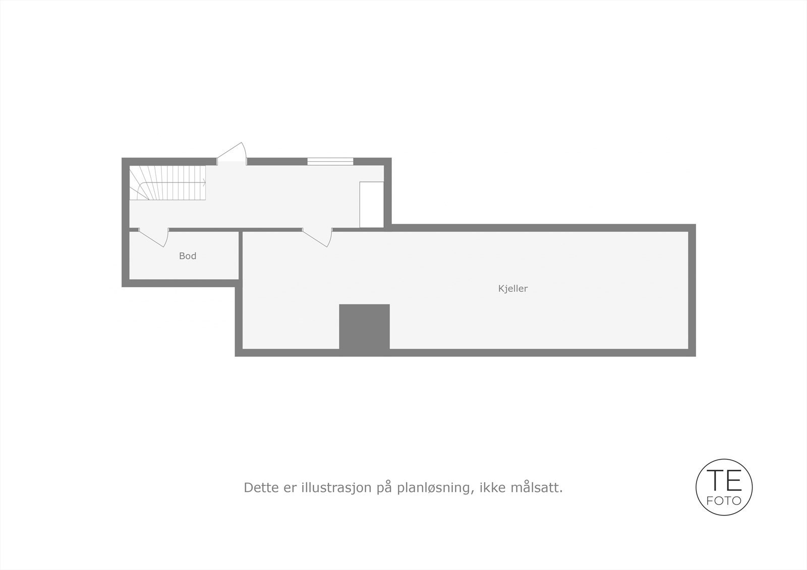 Planløsning underetasje. Galleribilde