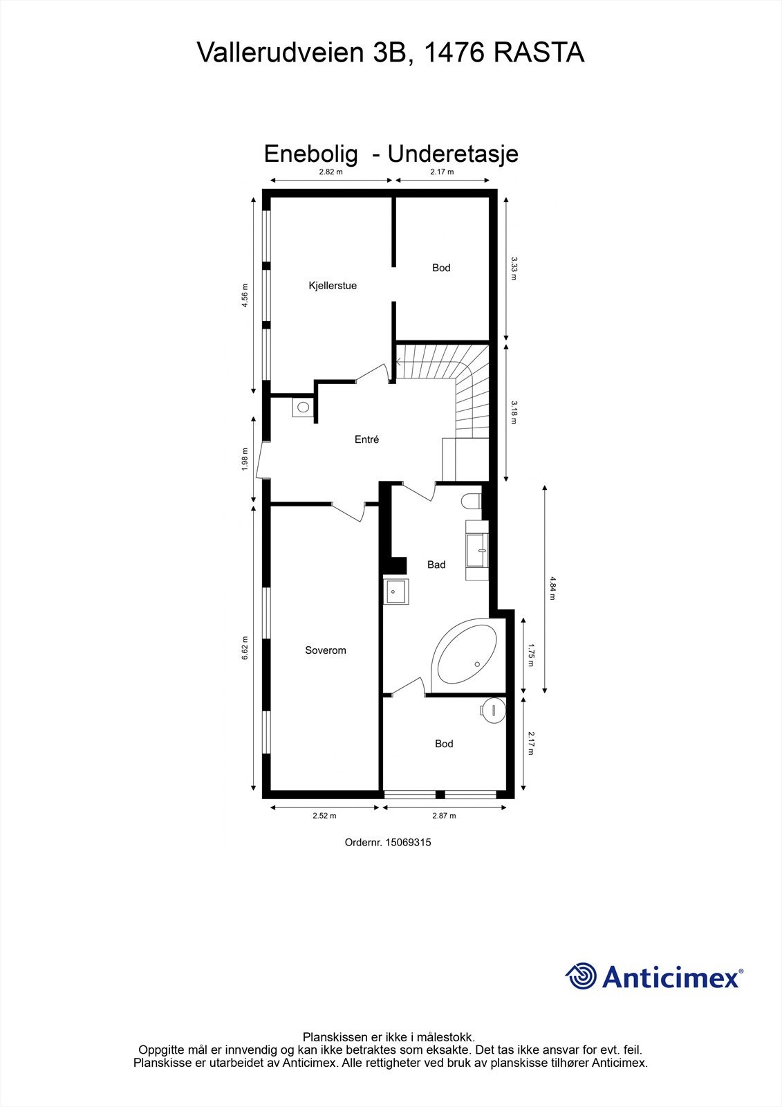 Plantegning - Underetasje Galleribilde
