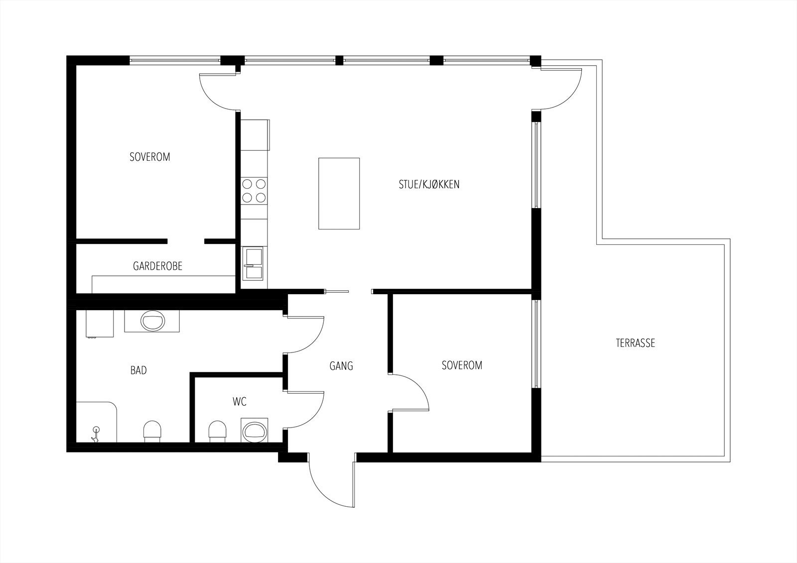 Plantegning 4. etasje Galleribilde