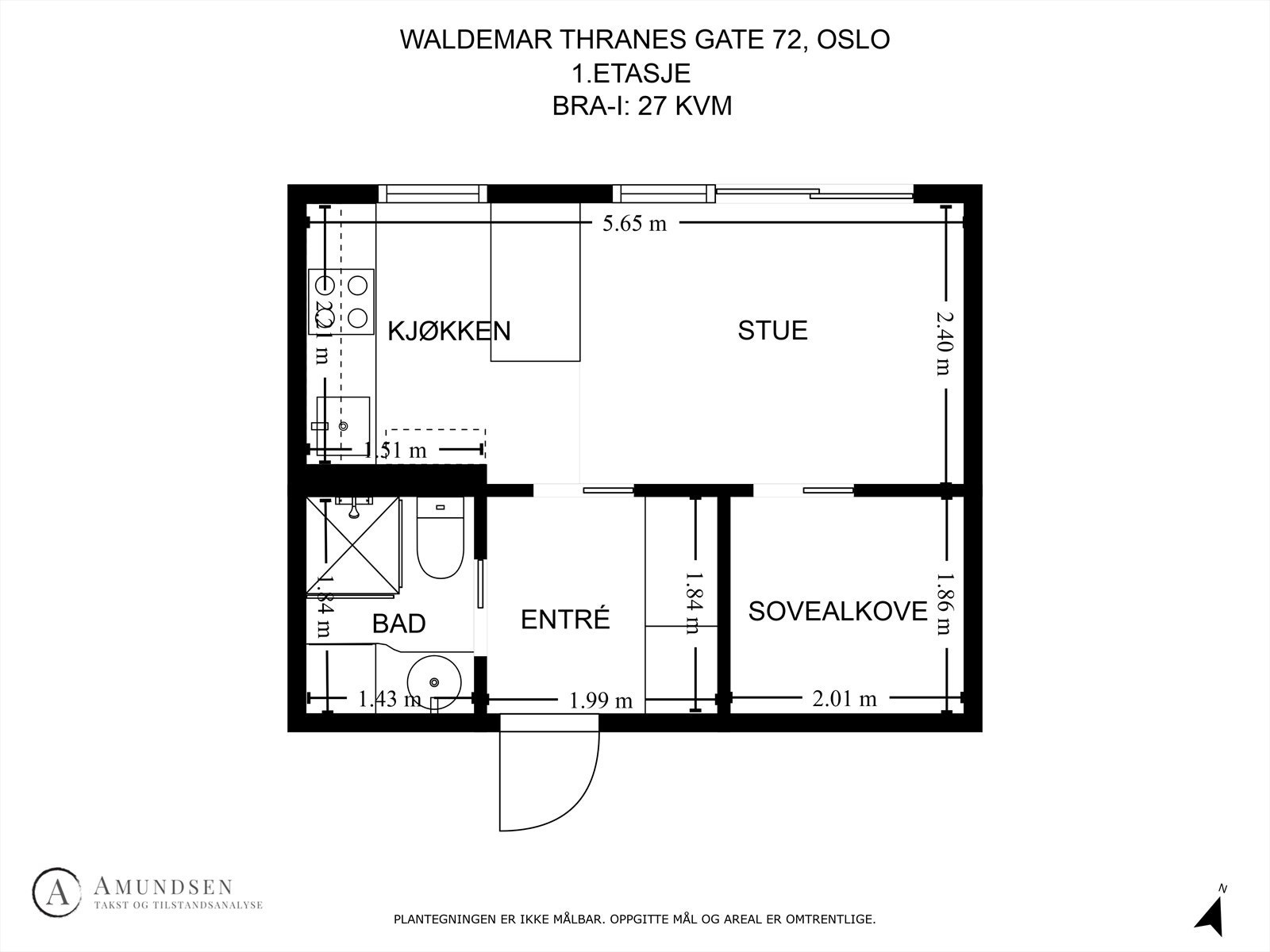 Plantegning- Waldemar Thranes Gate Galleribilde