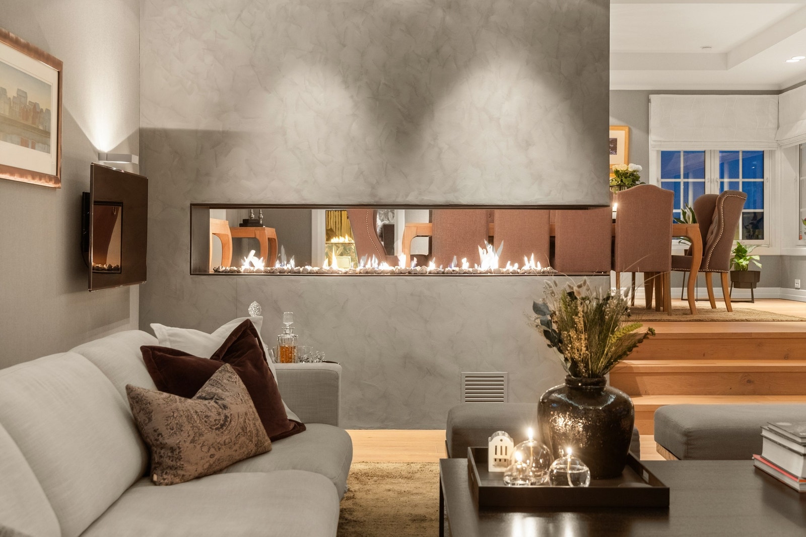 Stue - Kveldsbilde Galleribilde