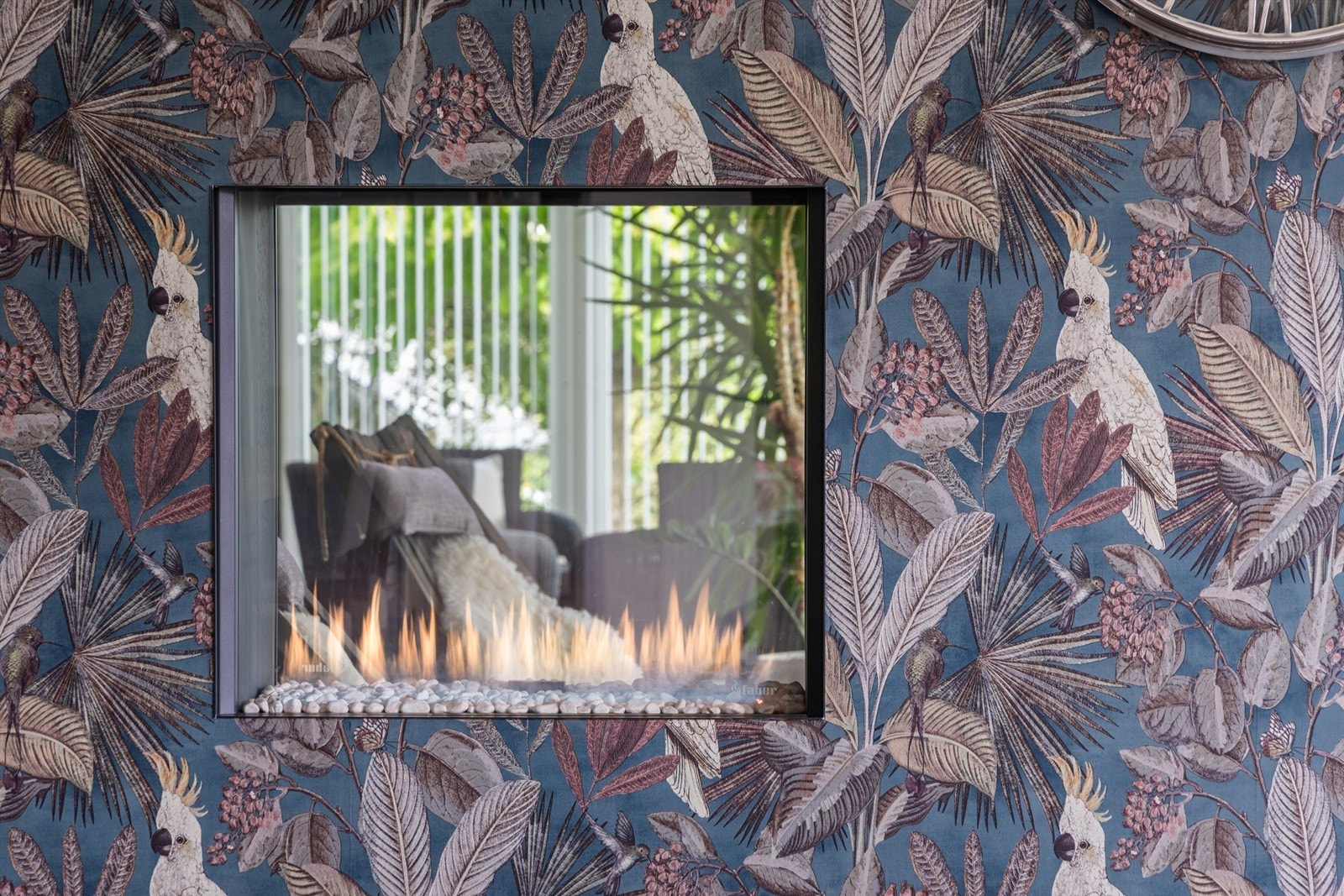 Gasspeisinnsats i vegg mellom kjøkkenet/spaavdelingen Galleribilde