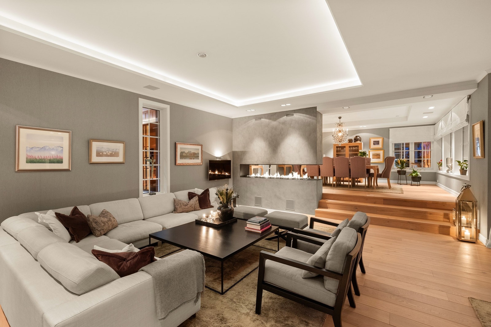 Stue - Kveldsbilde Galleribilde